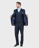 Navy Wool Modern Fit 3 Piece Suit